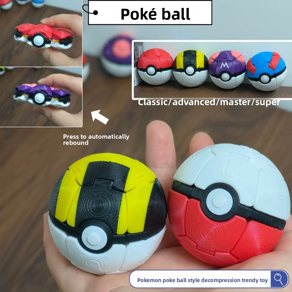 Pokeball Cosplay Prop - New 3D Pokemon Transformable Pop Ball