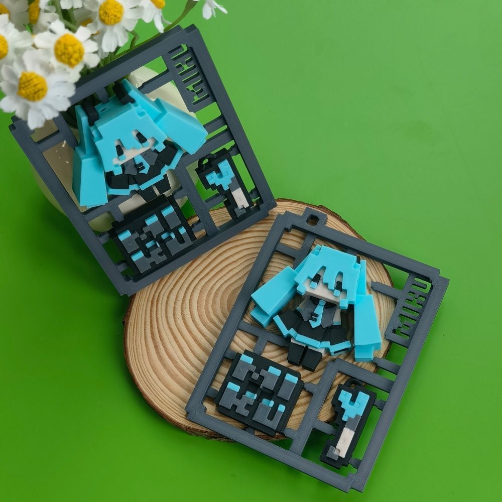 Cosplay Prop 3D Print - 3D Printed Cute Pixel Hatsune Miku