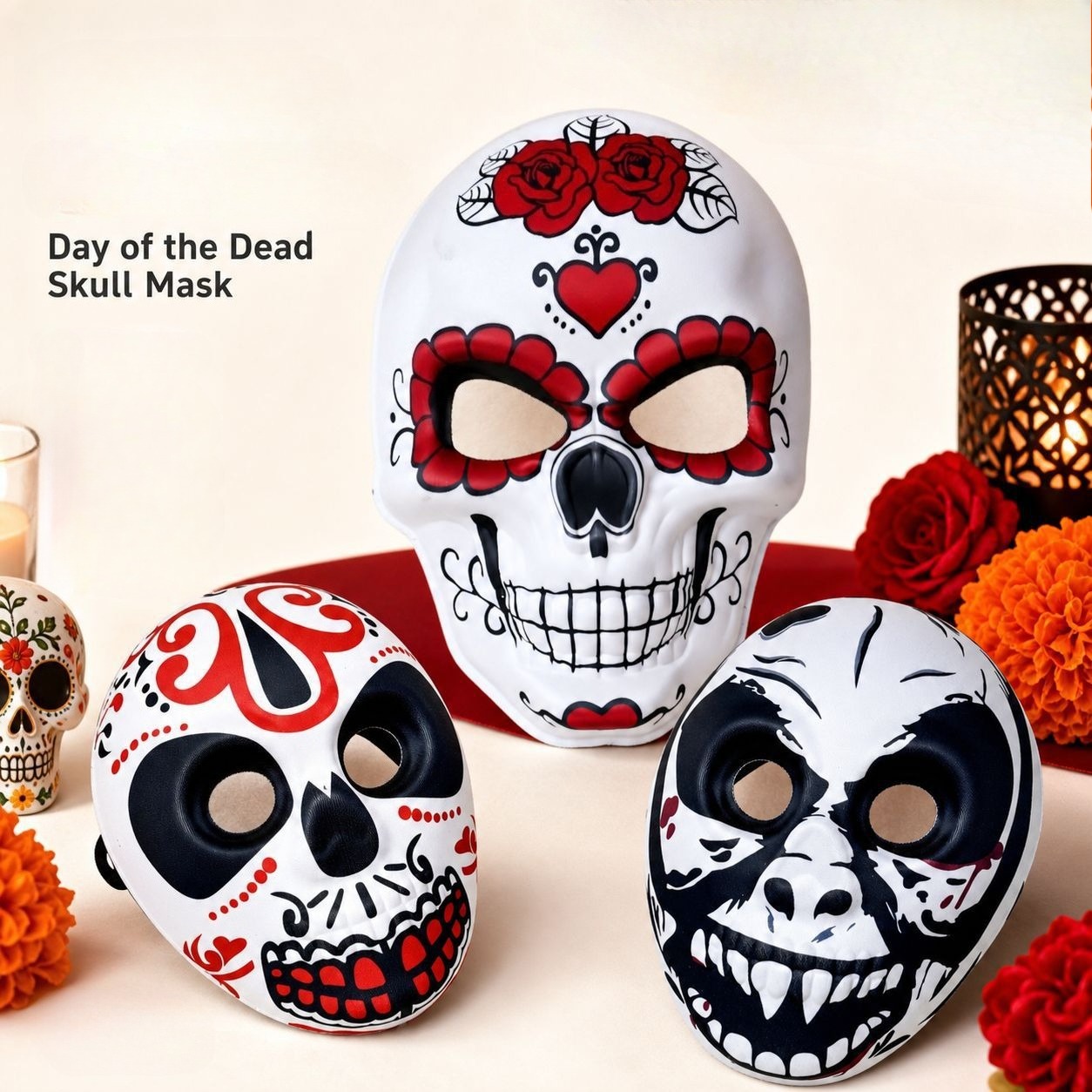 Day of the Dead Mask Colorful  - Cosplay Props Eva Foam recension och pris