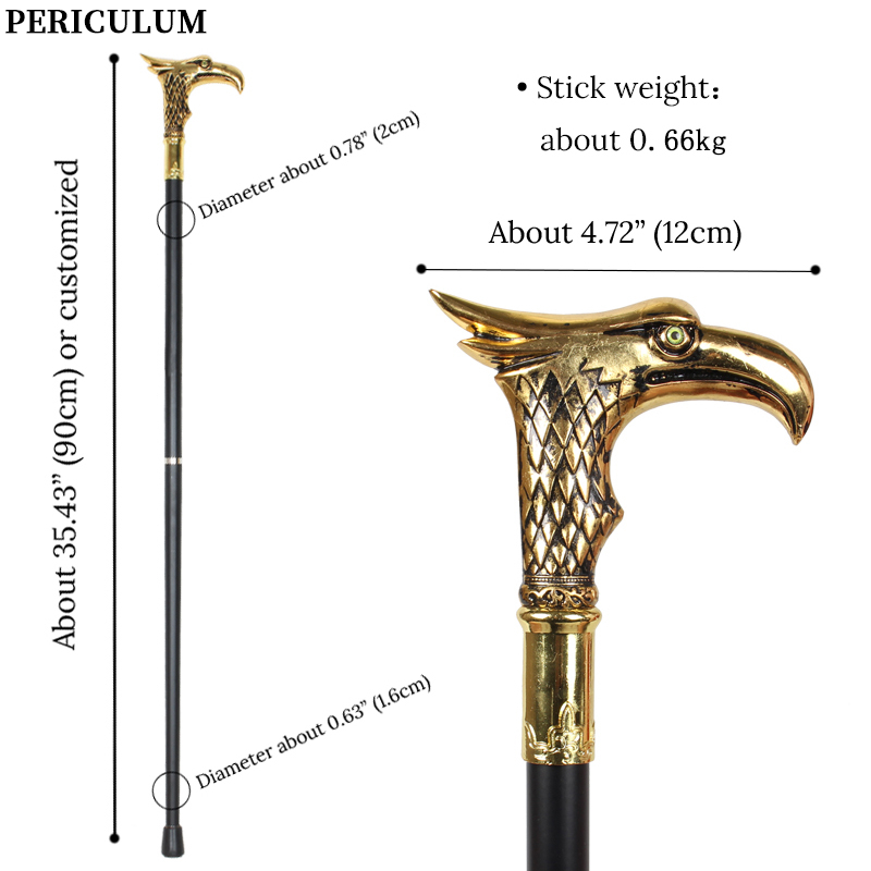 Shiny Gold Eagle Head Walking  - Detachable Cosplay Prop recension och pris