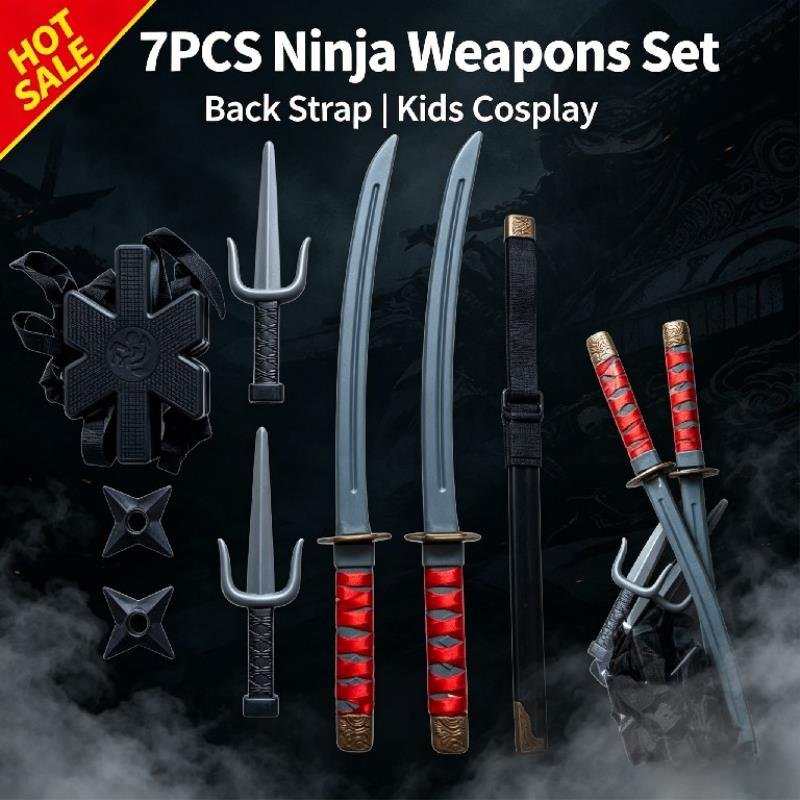 Halloween 1: 1 Ninja Set Child - Cosplay Prop Knife recension och pris