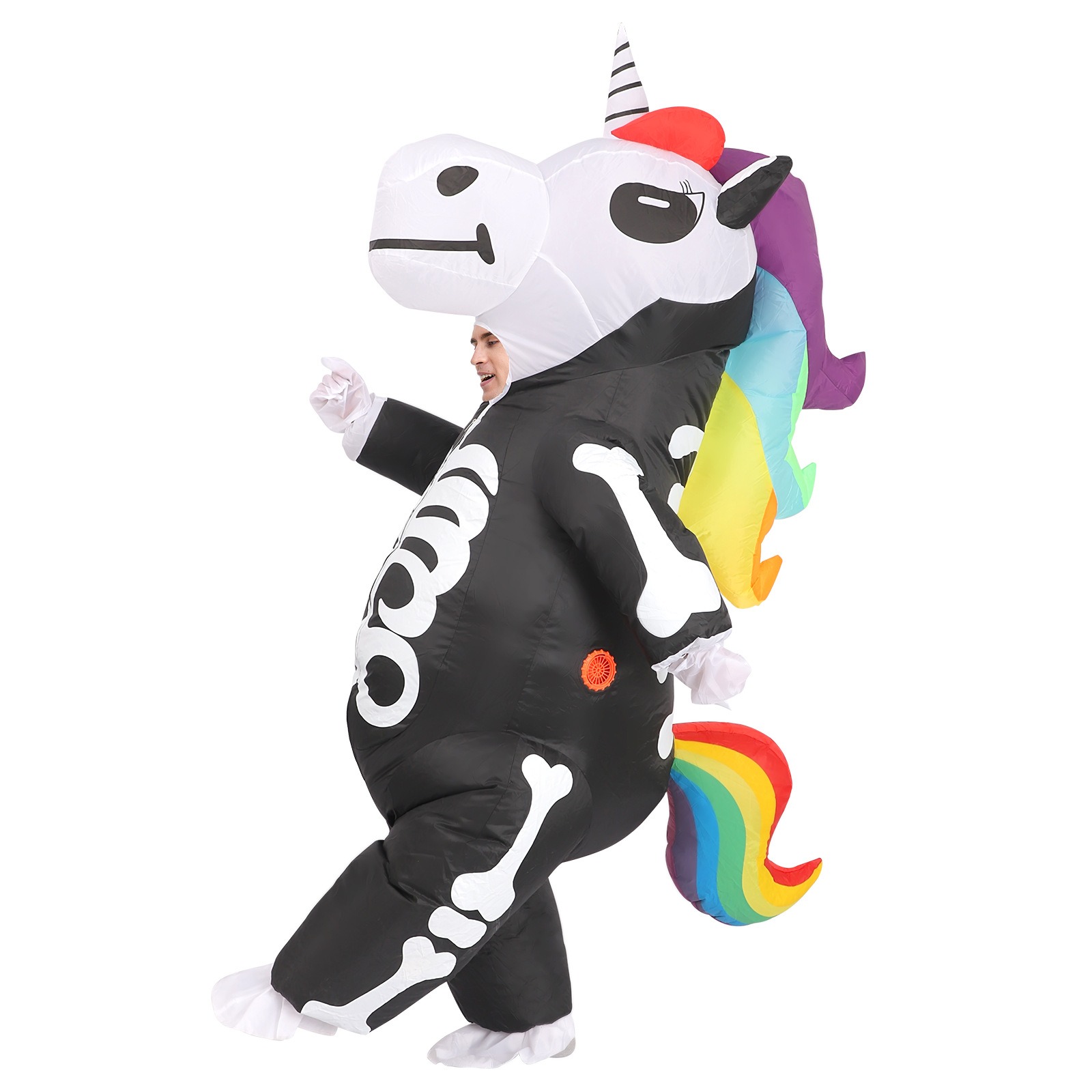 Rainbow Skeleton Unicorn Infla - Cosplay Prop Business recension och pris
